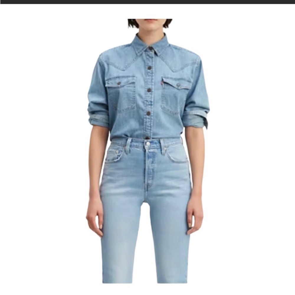 NWT MIRELLA RAW EDGE LEVI’S SHIRT SZ M